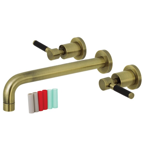Roman Tub Faucet, Antique Brass, Wall Mount